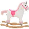 vidaXL Animale a dondolo unicorno peluche 65x32x58 cm Bianco e rosa