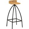 vidaXL Sgabello da bar 2 pezzi. Legno massiccio di mango