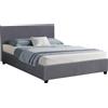 Habitat et Jardin Letto doppio con contenitore "Carla" - 160 x 200 grigio