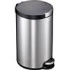 EKO - Pattumiera a pedale Artistic 20 litri - Acciaio inox Plastica - Acciaio inox opaco