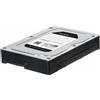 StarTech.com Adattatore per unità disco da 2,5" a 3,5" - per SSD/ HDD SATA e SAS, 8,89 cm (3,5"), pannello portante, nero, argento, 2,5", SATA, Serial Attached SCSI (SAS), alluminio, plastica