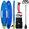 Aquamarin Aqua Marina SUP Board 320x81cm con zaino a zip pompa a doppia azione LIQUID AIR V1 pagaia slide-in pinna centrale sicurezza leash blu