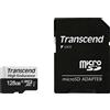 Transcend 350V - Scheda di memoria flash (adattatore SD incluso) - 128 GB - UHS-I U1 / Class10 - microSDXC UHS-I