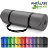 TRESKO Yogamatte 190x100x1,5cm Fitnessmatte Gymnastikmatte Pilates Grau