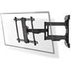 Nedis Supporto da parete per TV Full Motion | 37 - 80 " | Peso massimo supportato dello schermo: 70 kg | inclinabile | Ruotabile | Distanza minima dal muro: 70 mm | Distanza massima dal muro: 800 mm | 6 Punt(i) Pivot | Acciaio | Nero