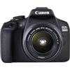 Canon EOS 2000D EF-S 18-55mm f/3.5-5.6 IS II Kit fotocamere SLR 24,1 MP CMOS 6000 x 4000 Pixel Nero