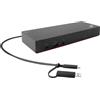 Lenovo ThinkPad Hybrid USB-C con dock USB-A, con cavo, USB 3.2 Gen 2 (3.1 Gen 2) Type-C, 3,5 mm, 10, 100, 1000 Mbit/s, nero, Lenovo