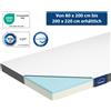 Genius Eazzzy Topper Classic 140x200 cm Altezza 7 cm H2 H3 - coprimaterasso ortopedico per materasso e letto boxspring in schiuma gel per persone allergiche