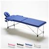 Bodyline - Health and Massage Lettino da massaggio pieghevole in alluminio portatile a 2 zone 210 cm Shiatsu - Blu