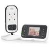 Alecto DVM-75 - Baby monitor con telecamera e display a colori da 2,4", bianco/antracite
