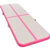 vidaXL Tappetino gonfiabile con pompa 300×100×10 cm PVC Rosa