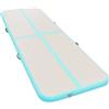 vidaXL Tappetino gonfiabile con pompa 800x100x10 cm PVC Verde