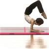 vidaXL Tappetino gonfiabile con pompa 500x100x10 cm PVC Rosa