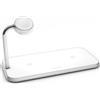 Zens ZENS Caricabatterie senza fili in alluminio Dual+Watch - Bianco