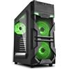 Sharkoon 4044951026845 Sharkoon Gehäuse VG7-W ATX 1xAcryl grün