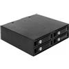 DELOCK 5.25" Wechselrahmen 4 x 2.5" SATA/SAS HDD/SSD 12 Gb/s