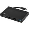 STARTECH ACCESSORIES StarTech.com Adattatore multiporta USB C con HDMI, VGA, Gigabit Ethernet e USB 3.0 - Mini dock hub USB C a HDMI 4K o VGA 1080p display - Docking station da viaggio USB Type-C per laptop USB-C