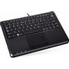 Perixx Tastiera, Perixx PERIBOARD-510 H PLUS, USB, Super Mini Touchpad Keyboard, con hub USB a 2 vie, layout tastiera UK