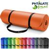 TRESKO Tappetino yoga Tappetino fitness Tappetino ginnastica Pilates 190x100x1,5cm Arancione