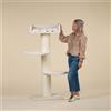 RHRQuality Tiragraffi per gatti di grossa taglia - Royalty - Altezza 158 cm - Con pali in sisal extra spessi da 20 cm - Colore crema