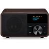 SANGEAN Radio portatile 2W DAB+/FM/RDS BT AuxIn Alimentazione/batteria legno scuro