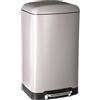 5five Simply Smart Cestino per rifiuti, metallo, grigio, 30 L