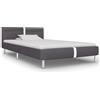 vidaXL Giroletto con LED in Pelle finta grigio 90x200 cm