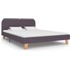 vidaXL Struttura letto in tessuto tortora 180x200 cm