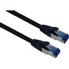 Helos - Cavo patch - da RJ-45 (M) a RJ-45 (M) - 60 m - SFTP - CAT 6a - per esterni, senza gancio - nero