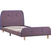 vidaXL Struttura letto in tessuto taupe 90x200 cm