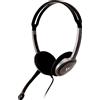 V7 HA212-2EP, Cuffie, archetto, chiamate e musica, nero, argento, binaurale, 1,8 m