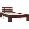 vidaXL Letto in legno massiccio di pino marrone scuro 90x200 cm
