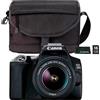 Canon EOS 250D, reflex 24,1 MP (4 K WiFi Bluetooth + obiettivo EF-s 15-55 mm + borsa + SD 16 GB), formato unità, nero