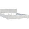 vidaXL Letto in rattan naturale grigio 180x200 cm