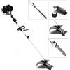 Wiltec Multiutensile a benzina Wiltec 5in1 da 1,76 CV, tagliaerba, tagliasiepi, potatore a palo, decespugliatore e asta di prolunga da 30 cm per la manutenzione del giardino