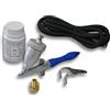 Wiltec Aerografo Wiltec "Air Eraser" mini pistola per sabbiatura e abrasivo, ugello da 0,5 mm, tazza da 15 ml, rimozione, pulizia, incisione, rimozione della ruggine