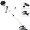 Wiltec Tagliabordi a benzina Wiltec 2in1 da 1,76 CV 1,3 kW, tagliabordi con decespugliatore e decespugliatore, tagliabordi con lunghezza di taglio di 225 mm