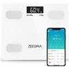 ZEEGMA Gewit bilancia personale Bilancia con grasso corporeo Bilancia personale Analisi digitale di fino a 17 parametri corporei Misurazione precisa LCD Campo di misurazione del peso fino a 200 kg