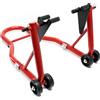 Wiltec Cavalletto anteriore Wiltec per pneumatici da 230-290 mm, 670 x 445 mm, supporto di montaggio in acciaio per ruota anteriore, martinetto per moto fino a 450 kg, martinetto anteriore