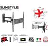 Meliconi SLIMSTYLE400SDRPLUS Meliconi Slimstyle Plus 400Sdr Supporto Tv Da 40 A 82Pollici Doppio Braccio Nero