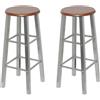 vidaXL Sgabello da bar 4 pezzi MDF argento e marrone