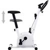 vidaXL Cyclette con trasmissione a cinghia Bianco