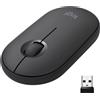 Logitech Pebble M350 - Mouse - ottico - 3 pulsanti - senza fili - Bluetooth, 2,4 GHz