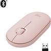 Logitech Pebble M350 - Mouse - ottico - 3 pulsanti - senza fili - Bluetooth, 2,4 GHz