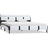 vidaXL Struttura letto con LED in ecopelle bianca 140×200 cm