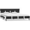 vidaXL Struttura letto con LED in Pelle finta grigia 140x200 cm