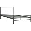 vidaXL Struttura letto in metallo grigio 90×200 cm