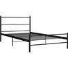 vidaXL Struttura letto in metallo nero 90×200 cm