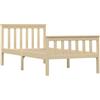 vidaXL Letto in legno massello vidaXL, legno chiaro di pino, 100x200 cm