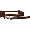 vidaXL Divano letto allungabile Legno di pino marrone scuro 90×200 cm